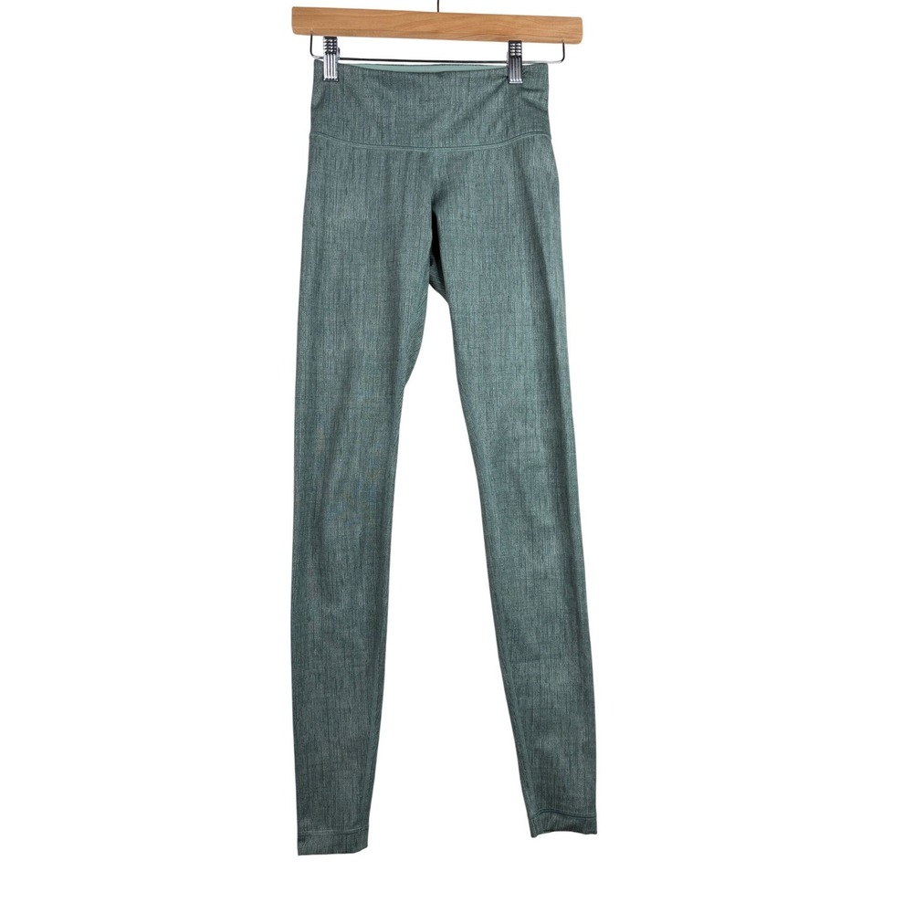 Lululemon‎ Wunder Under Full On Luxtreme Leggings size 2 Green/Grey